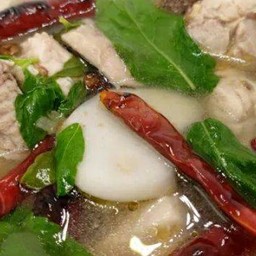 ต้มยำไก่น้ำใส+ข้าวไข่เจียว