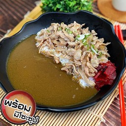 ข้าวหน้าหมูเทริยากิแกงกะหรี่