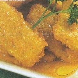 มะเขือทอดใส้เผือก(เผือกหิมะ)芋沙茄排