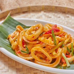 (กับข้าว) ปลาหมึกผัดไข่เค็ม