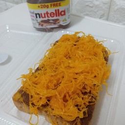 ขนมปังปิ้งเนย-นูเทลล่าฝอยทอง