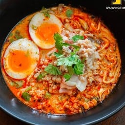 บะหมี่+ไข่ต้ม (ต้มยำ)