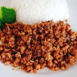 ข้าวราดหมูสับ  ผัดหม่าล่า