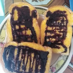 ปังปิ้งเนย+ท็อปปิ้งช็อกโกแลต 1ชุดมี3แผ่น