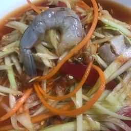 ตำหอยดองกุ้งสด
