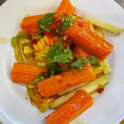 ยำปูอัด ปลาร้า