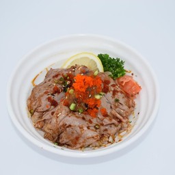 ข้าวหน้าเนื้อวากิว ซอสฟัวการ์ส