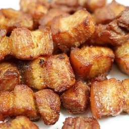 หมูสามชั้นทอดน้ำปลา(กับข้าว)