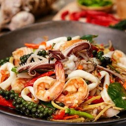 ผัดขี้เมา(ราดข้าว)