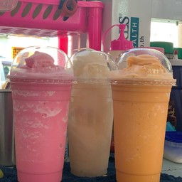 ชาไทย+บ๊วยปั่น+นมเย็นปั่น