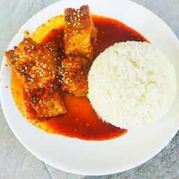 ข้าว เล้งผัดซอสหม่าล่า