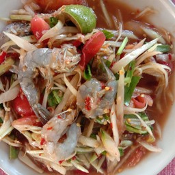 ตำกุ้งสด