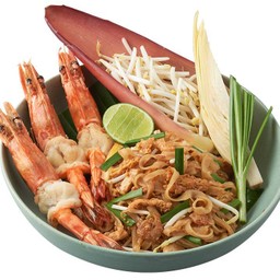 เส้นจันท์ผัดไทยกุ้งลายเสือ