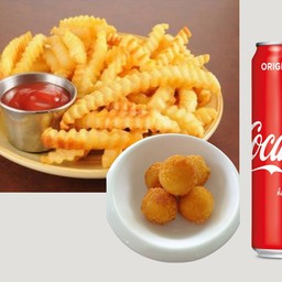 (อร่อยซ่ากับโค๊ก) เฟร้นฟราย+ชีสบอล+โค๊ก