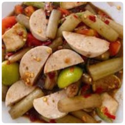 ไหลบัว หมูยอ ปลาร้า ปลากรอบ