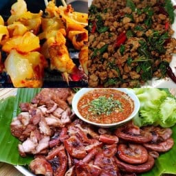 กับเเกล้ม หมึกย่าง ครัวโนนทัน