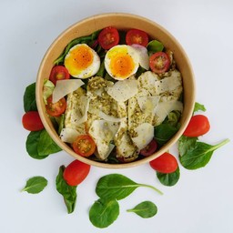 Chicken Presto Parmesan salad 