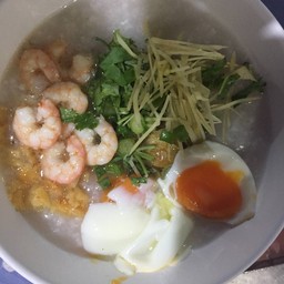 ข้าวต้มกุ้ง+ไข่
