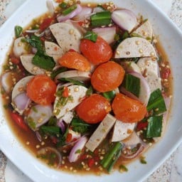 ยำหมูยอไข่แดง