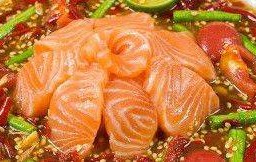 ตำเกาเหลาแซลมอนน้ำปลาร้า