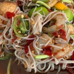 ตำซั่วกุ้งสด