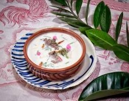 ต้มเนื้อเค็มยอดมะพร้าวอ่อน