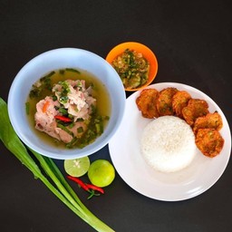 ชุดโดนใจ1(ชุดข้าวทอดมัน+เลือกเมนูซุปโดนๆ)