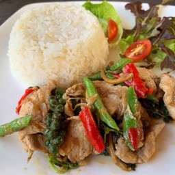 ข้าวหมูผัดขี้เมา