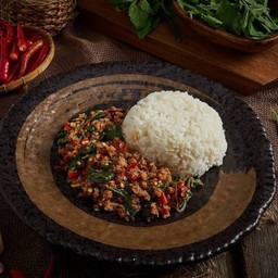 ข้าวราดกะเพราหมูสับ