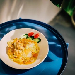 ข้าวหมูหมักไข่ข้น