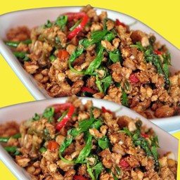 โปร 1 แถม 1 ข้าวกะเพราหมูสับ