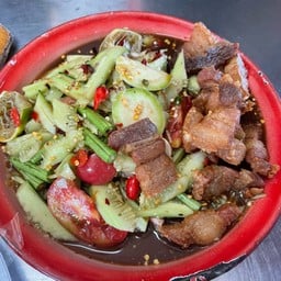 ตำแตงหมูทอดน้ำปลา