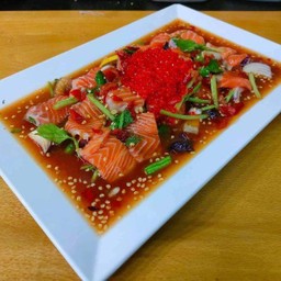 ยำแซลมอน(ยำปลาร้า)