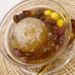 น้ำแข็งไสน้ำลำไย+Topping