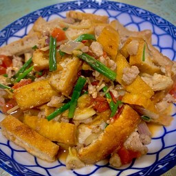 หมูสับผัดเต้าหู้ 肉末烩豆腐