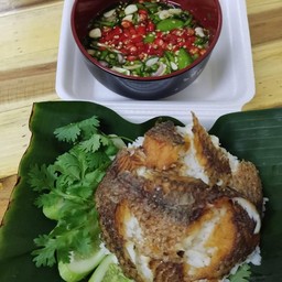 อิ่มจังข้าวปลาแกะปลานิล1ตัว