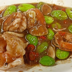 ข้าวราดสะตอผัดกะปิ