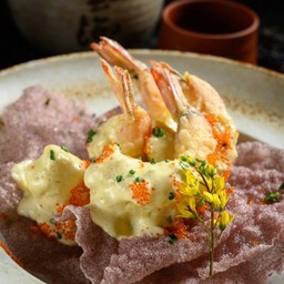 กุ้งชุบแป้งทอดซอสวาซาบิมายองเนส