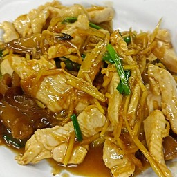 ข้าวราดผัดขิง