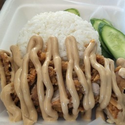 ข้าวไก่ทอดซอสเห็ดทรัฟเฟิล