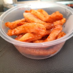 หมูเส้นทอดแบบกล่อง