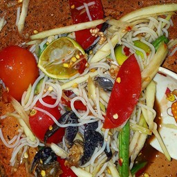 ตำซั่วไทย ซั่วปูปลาร้า