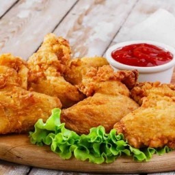 ข้าวเหนียว ไก่ทอด เฟรนฟราย