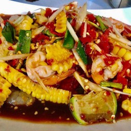 ตำข้าวโพดกุ้งสุก