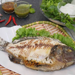 เมี่ยงปลาเผา (ปลานิล)