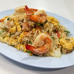 ข้าวผัดกุ้งกล่องใหญ่(ทาน3-4คน)