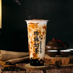 ชานมบราวน์ซูการ์ฟรีท้อปปื้ง(เมนูบราวน์ซูการ์จะหวานนะค่ะ)