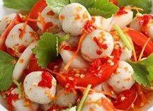 ยำลูกชิ้นปลา