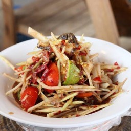 ตำบักหุ่งคุณแม่ลูก2