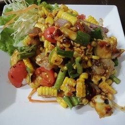 ตำข้าวโพดกุ้งสดปลาร้า